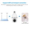 PTZ CCTV Bulb Camera 1080p Wireless