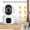 Dual Lens WiFi Smart CCTV Camera with 360° View